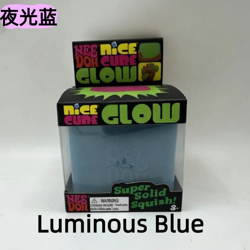 Новый Schylling Needoh Nice Cube Сквиши Игрушка-антистресс Светящаяся в темноте Медленный отскок Сенсорная Блестящая Снятие напряжения для взрослых Подарки
