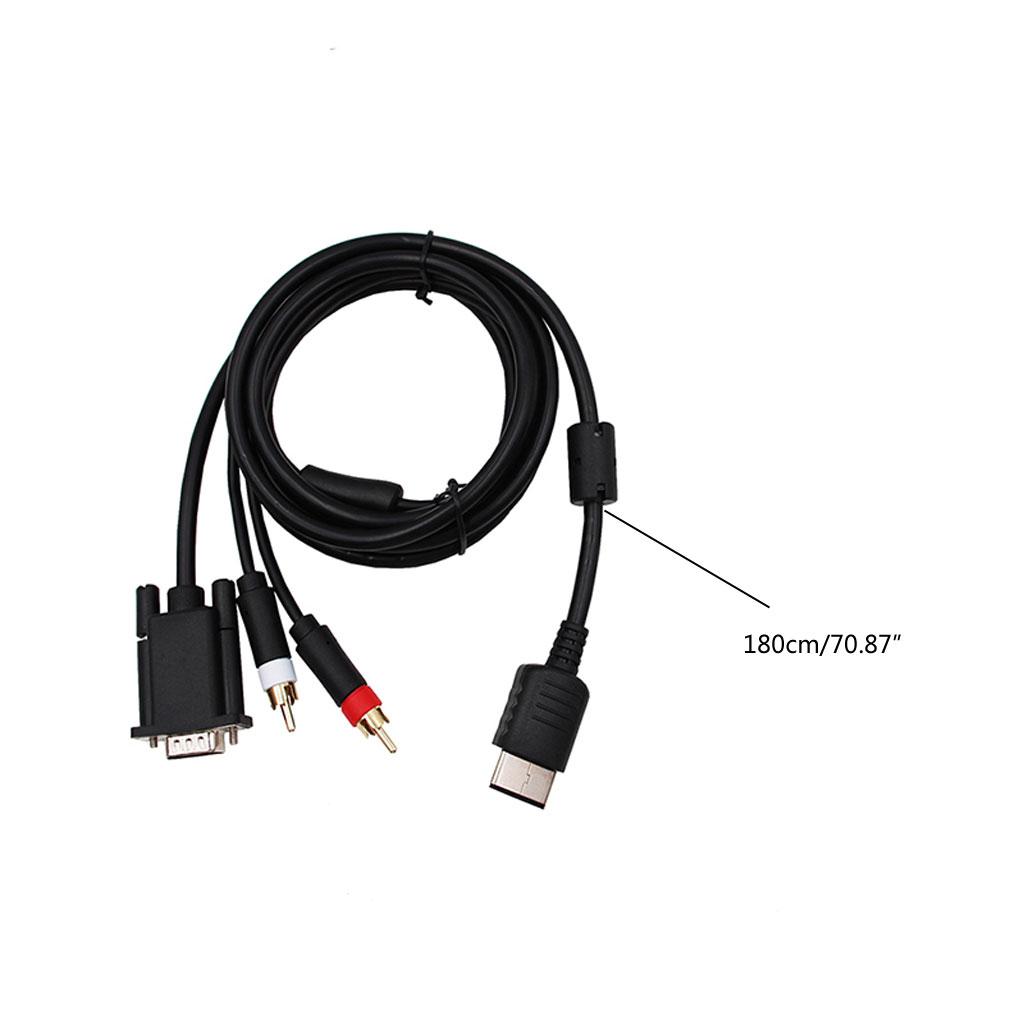 Кабель VGA высокой четкости с адаптером 3,5 мм на 2 RCA (папа) для DC DreamCast к VGA-монитору, аудиоадаптер RCA