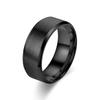 8MM Classic Stainless Steel Ring For Men Women 7 Color Double Inclined Plane Matte Wedding Band Couples Rings  Jewelry