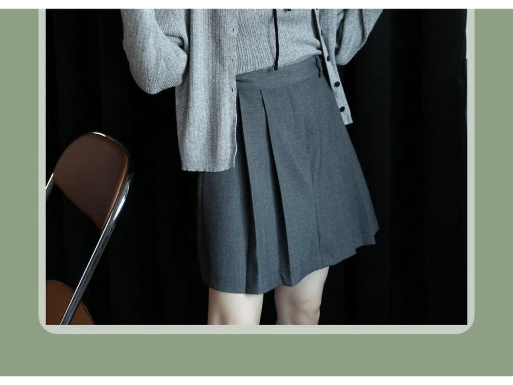 Retro Gray Knitted Cardigan Set - 2025 Autumn Women's Collection