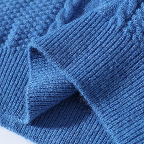 Мужской зимний осенний свитер, толстый вязаный свободный свитер с круглым вырезом, теплый, мягкий, однотонный, витой, с аппликацией, эластичный, не скатывается, морозостойкий свитер