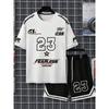 Men's Breathable Round Neck T-shirt Shorts Set with Digital Printing Outdoor Casual Two-piece Set