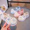 New Aisha girls princess shoes crystal spring and autumn soft sole single shoes foreign style little girl with lamp children's leather shoes