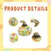 Decorative Vine Handle Pendant Necklace Melt Glass Gold 1 Pc