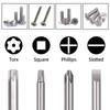 Magnetic Screwdriver Bits Set 100mm Slotted Phillips Torx Square Head Drill Bit 1/4" Hex Shank S2 Steel Screw Driver Hand Tools