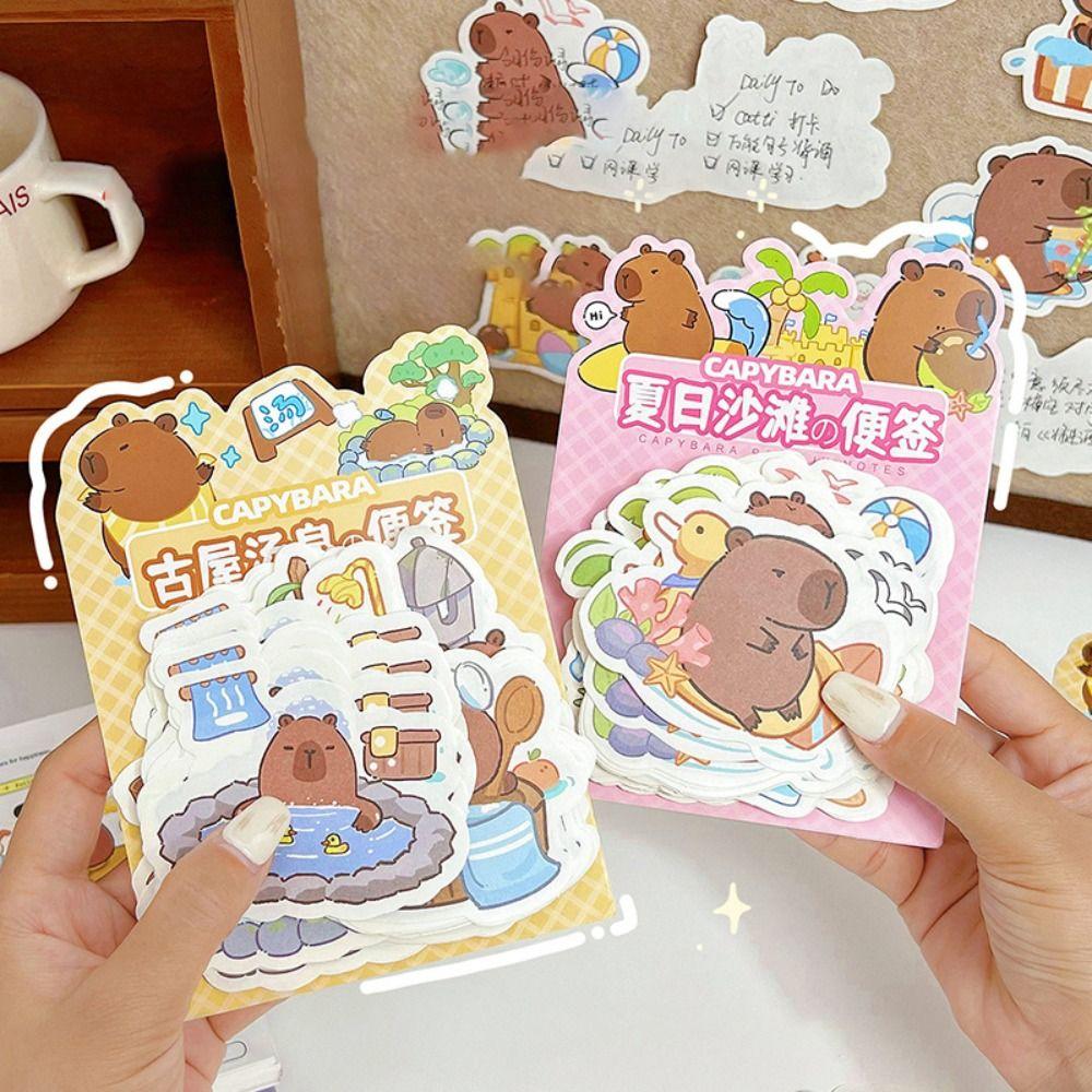 100 шт./пакет мультяшные наклейки капибара блокнот для записей детские игрушки наклейки для ноутбука