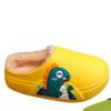 Waterproof Non-Slip Rabbit Dinosaur Cotton Slippers: Thickened Cartoon Fur for Boys & Girls, Autumn/Winter