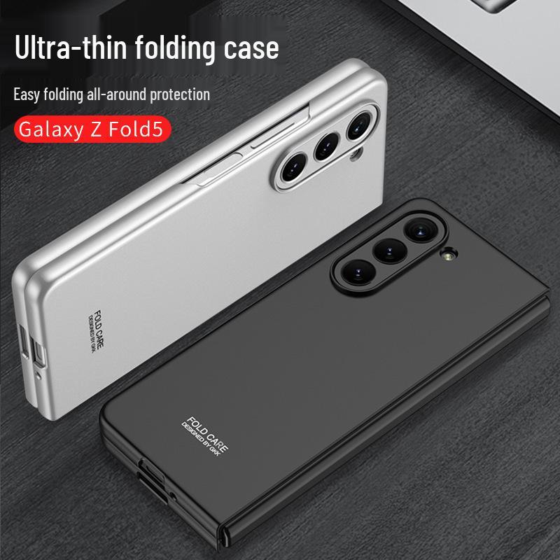 Ультратонкий защитный чехол Samsung Z Fold 5 с ощущением кожи, Полное покрытие, Защита от падений, Дизайн с мелкими отверстиями