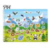 Creative Drawing Pads for Children Coloring Book with Animal Stickers, Rich Cartoon Patterns Coil Binding Preschool Arts And Crafts Book,