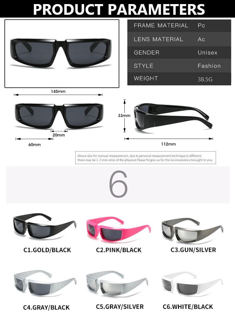 Новые стимпанк спортивные солнцезащитные очки очки тренд женские Y2k зеркальные солнцезащитные очки мужские панк очки очки унисекс для улицы очки UV400