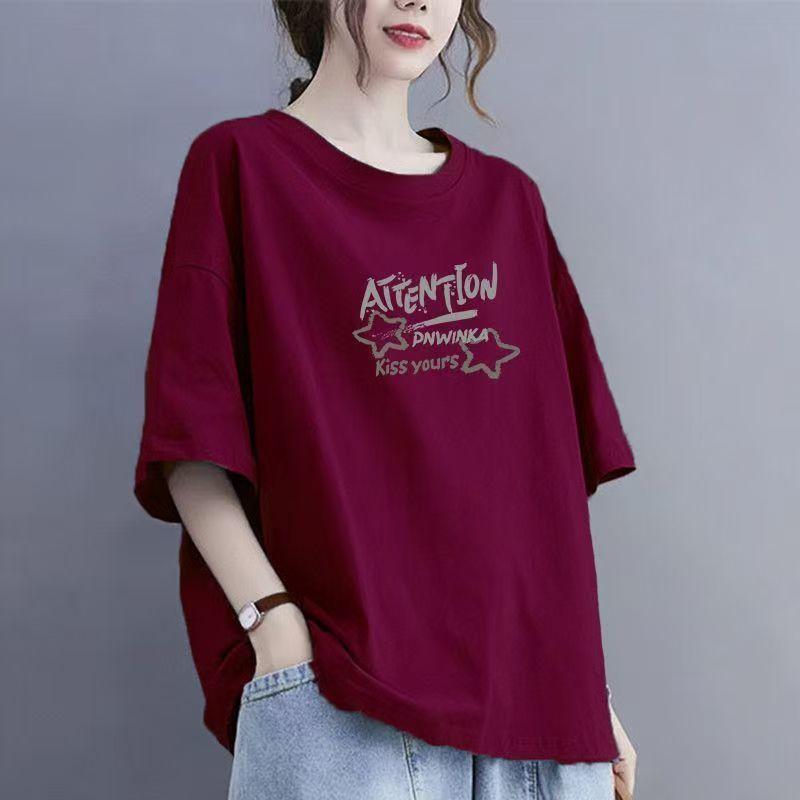 Футболка с короткими рукавами из хлопка и абрикоса, женская, лето 2024, новый нишевый дизайн, свободные топы в стиле Гонконга, шикарные топы