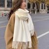 Autumn And Winter New Imitation Cashmere Scarf Solid Color Thickened Warm Fashion Versatile Tassel Shawl High-End