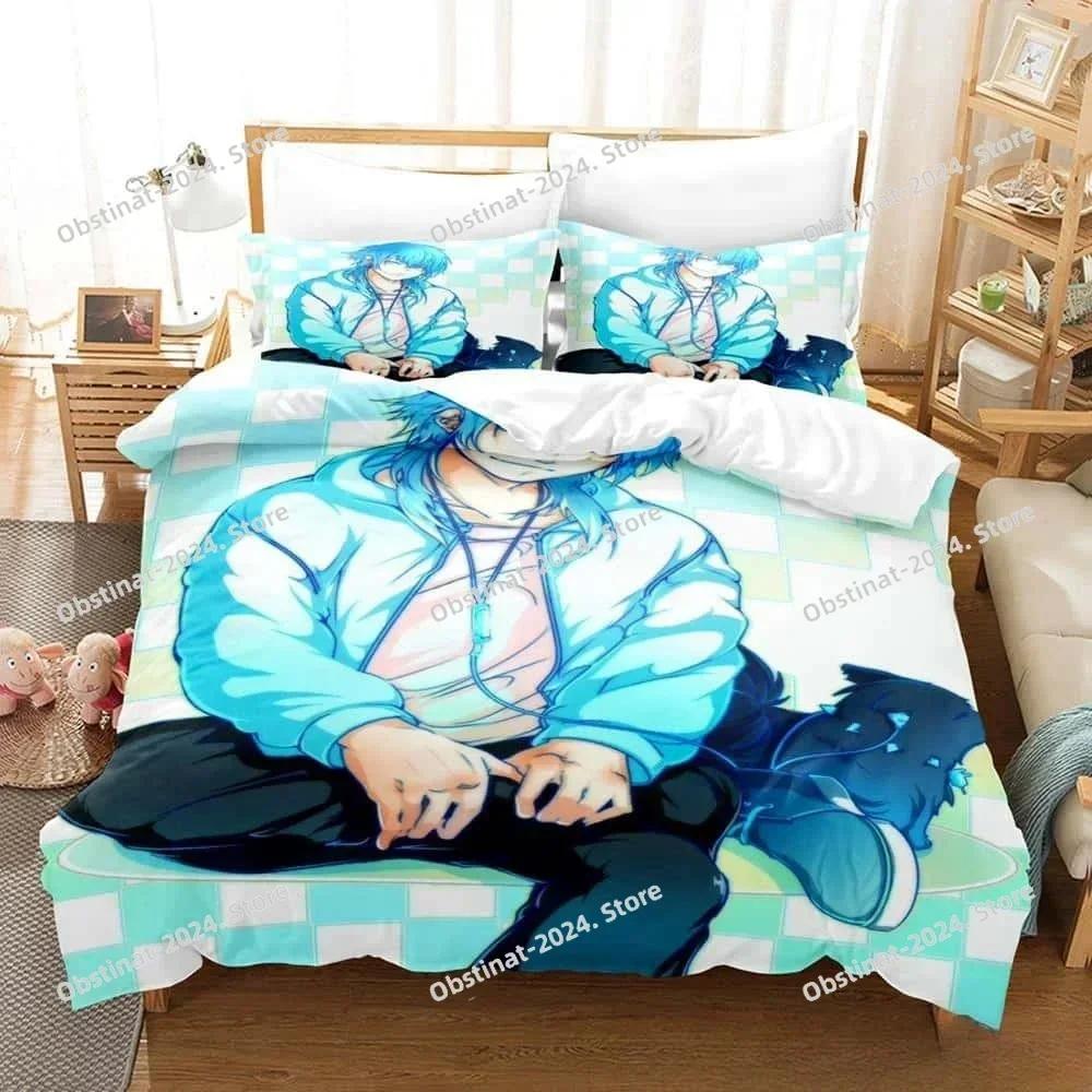 3D Постельное белье Аниме DRAMAtical Murder Комплект постельного белья Напечатанное одиночное одеяло Пододеяльник Наволочка 3 предмета Комплекты Детский Взрослый Размер