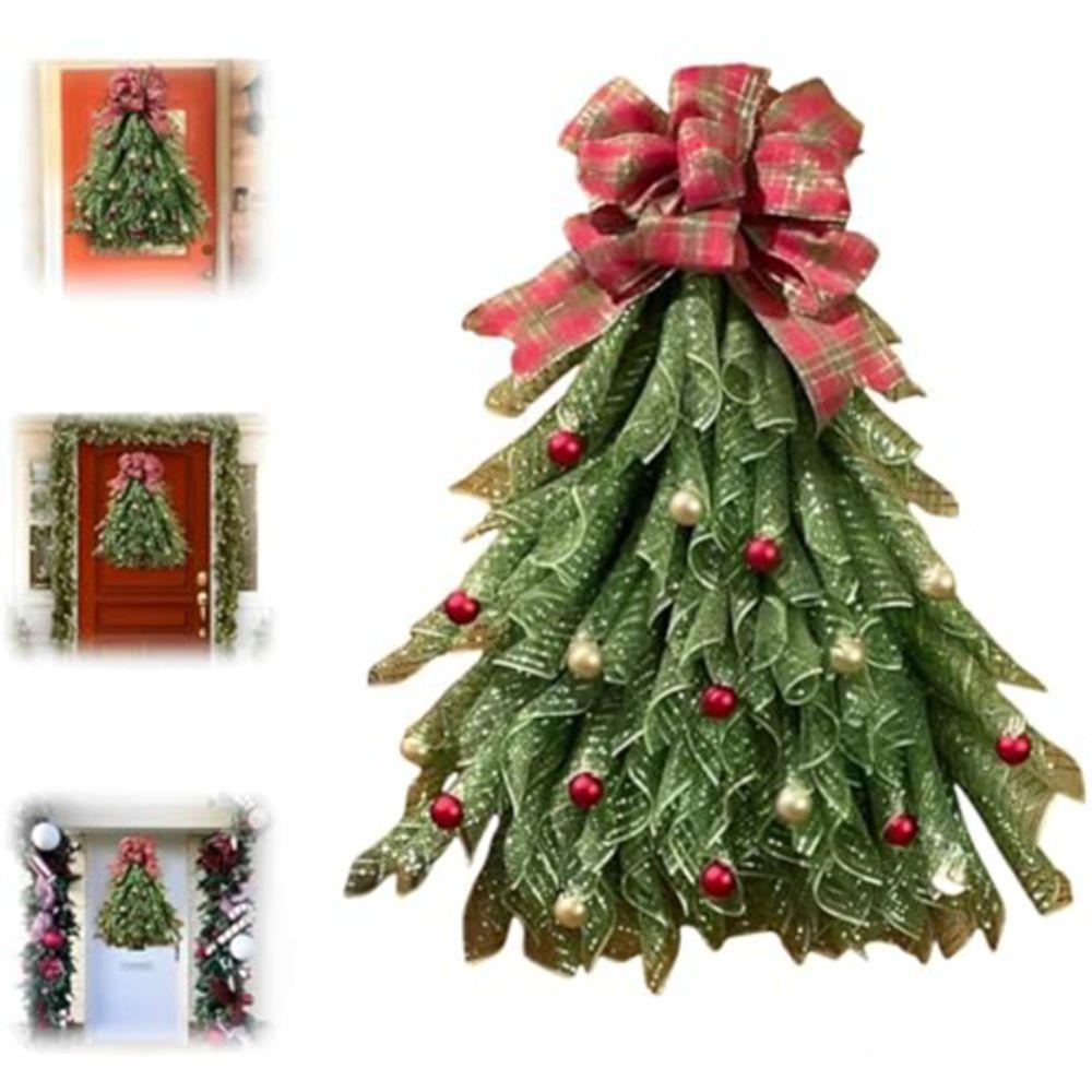 Handmade Front Door Christmas Tree Wreath Simulation Christmas Wreaths Xmas Tree Wreath