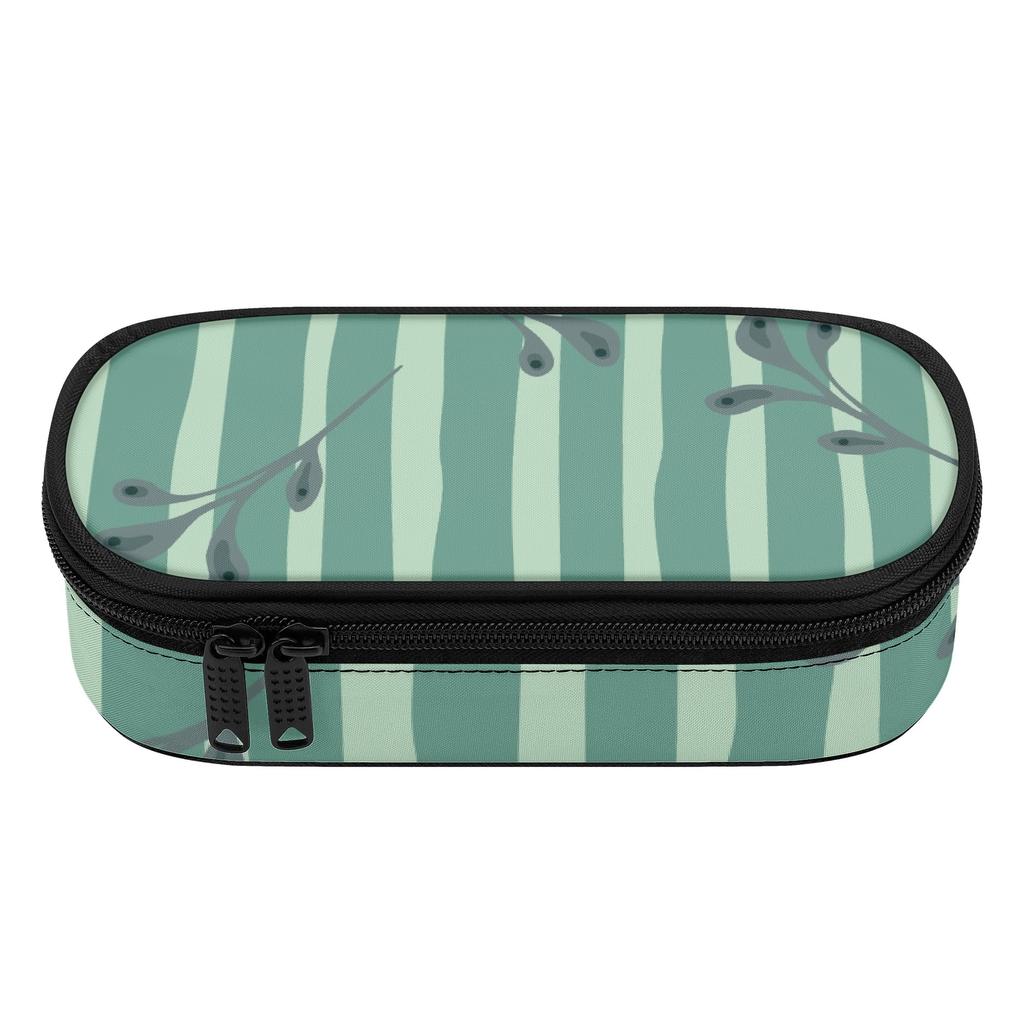 Pen Case Casual 300D Polyester Zip Around Closure with Mesh Divider Pen Holders and Spacious Main Compartment for Daily School Use