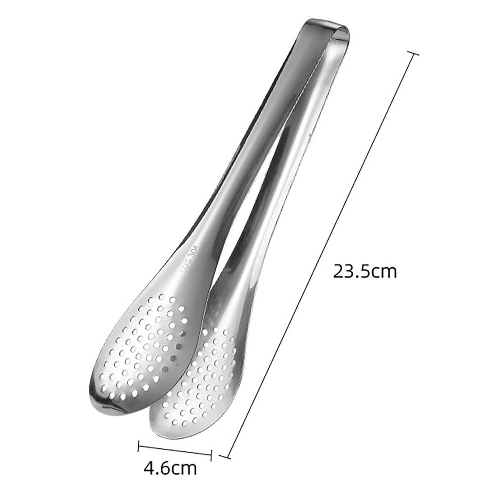 Secure Grip Buffet Tongs 304 Stainless Steel Serving Utensils Cooking Tool Bread Clip  Draining