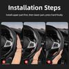 Suitable for Citroen Breathable Leather Steering Wheel Cover with Segmented Quick-Release Design, Non-Slip and Durable, for Models Such as C3,
