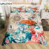 3D Octopus Sea Turtle Duvet Cover Retro Sailboat Crab Reptile Bedding Set Marine Mediterranean Style Jellyfish Comforter Cover