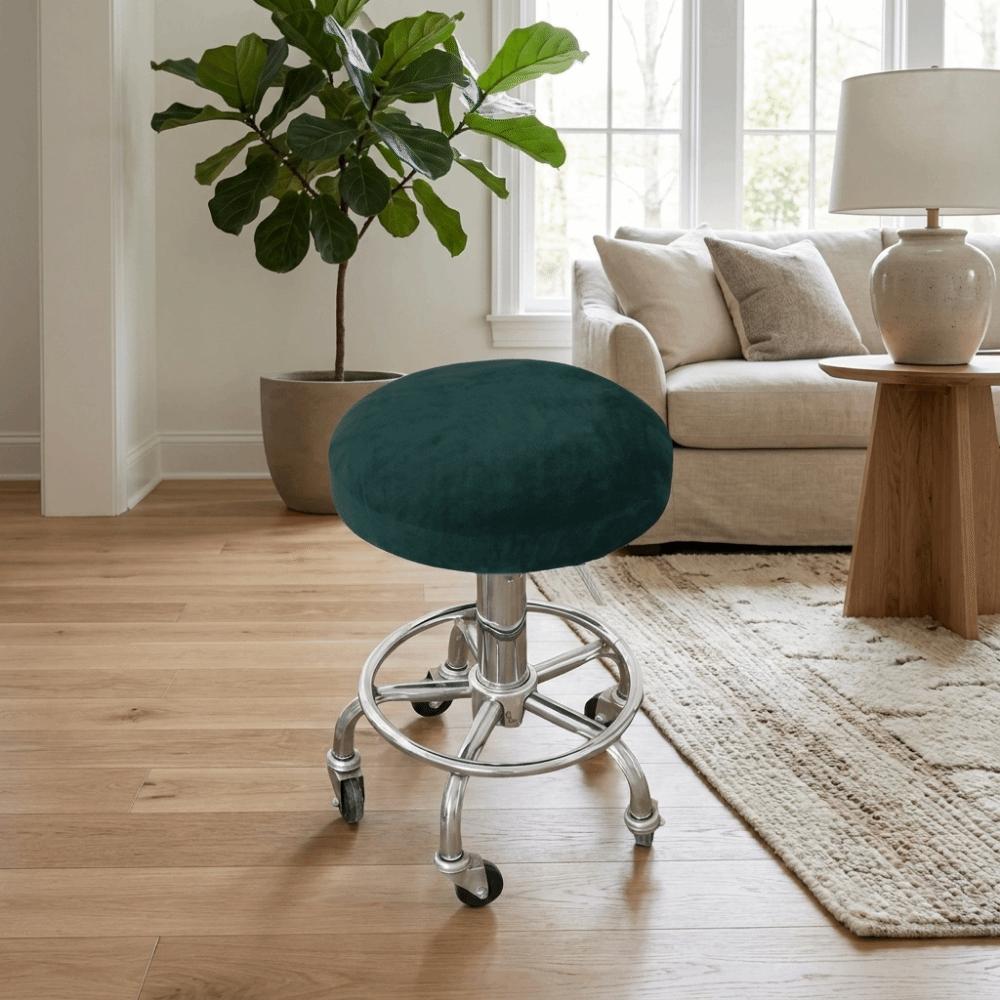 Breathable Bar Round Stool Cover Thickened Swivel Chair Cover Chair Seat Slipcovers Home Decor