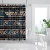 3D Flower Dolphin Bohemian Geometric Print Shower Curtain with Roller Hooks Modern Decorative Elegant Bathroom Curtains 180x180cm