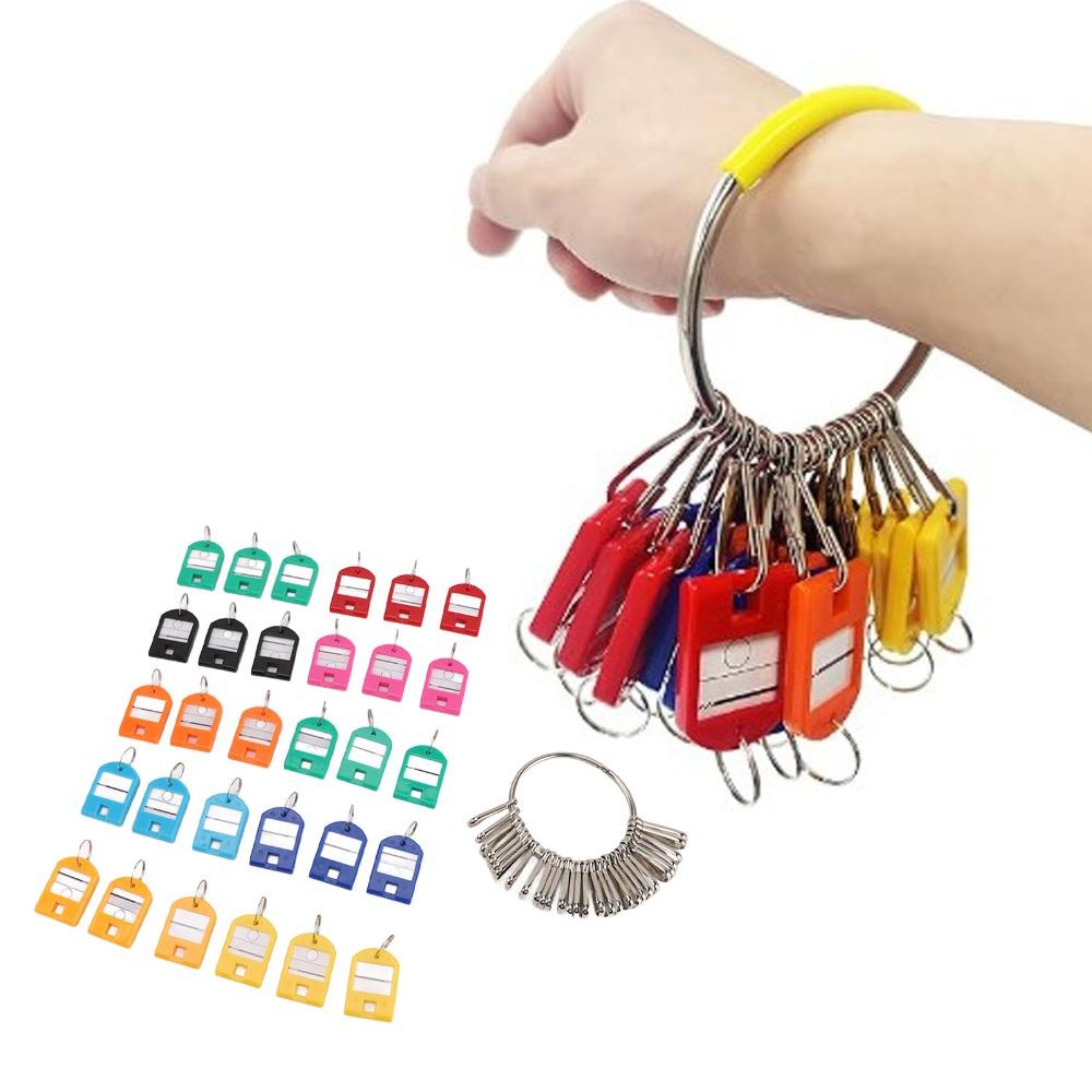 30pcs Portable Key Organizer Plastic Material Key Labels Multi Keys Holder Key Identifiers Houses