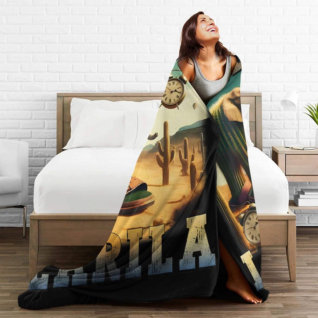 Лирили Ларила Смешной Итальянский Мем про Мозговую Гниль Кактус Слон Супер Теплое Одеяло Дорожное Плюшевое Плед Фланелевая Постельная Простыня Покрывало для Диван-кровати