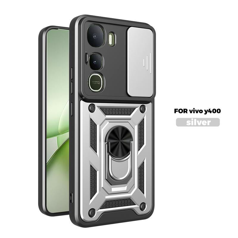 Для Vivo Y400 5G Чехол Противоударная Броня Автомобильный Магнитный Держатель Кольцо Крышка Для Vivo Y 400 vivoy400 5G Защита Объектива Камеры Fundas