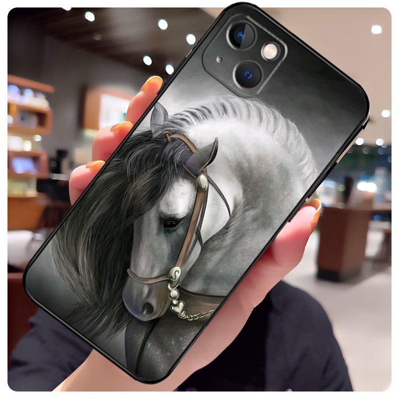 Доминирующий Крутой Чехол с Лошадью для iPhone 16 14 15 Pro Max 12 13 Mini 11 15 Pro Max Plus X XS Max XR Чехол для Телефона