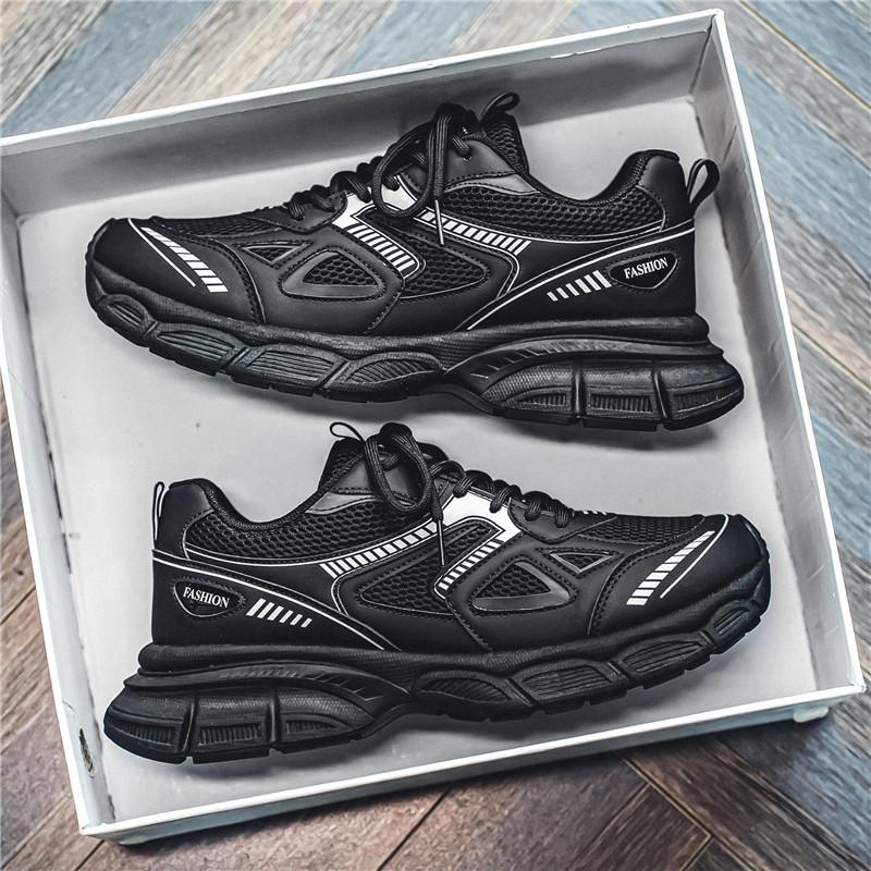 2024 осень новые туфли для пап на платформе сетчатые дышащие повседневные туфли спортивная обувь мужские модные уличные туфли для пап