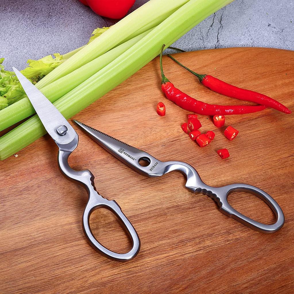 KEEMAKE Kitchen All Stainless Cooking Dishwasher Kitchen Cooking Meat Yakiniku Scissors, Steel, Scissors, Disassembly, Safe, Scissors, Sharp,