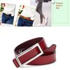 Elegant Genuine Leather Belts Rectangle Buckle Waist Belt Casual Skinny Thin Belt  All-Match