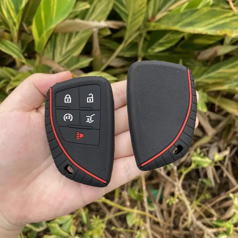 Для Buick Envision S Plus Chevrolet Suburban Tahoe GMC Yukon Sierra 1500 Denali 5 кнопок Силиконовый чехол для ключа автомобиля чехол брелок