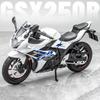 1/12 Suzuki GSX250R литой под давлением мотоцикл модель игрушечная коллекция транспортных средств звук и свет внедорожный мотоцикл игрушки автомобиль