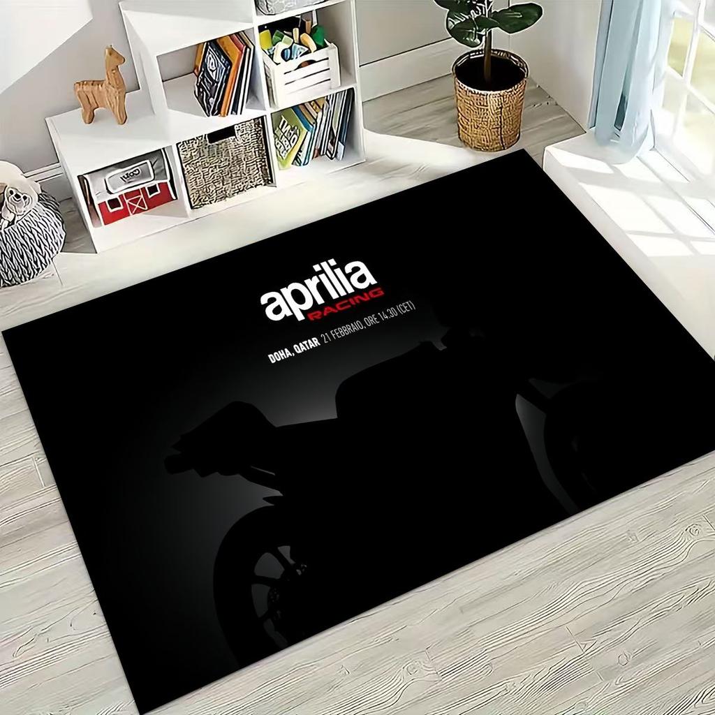 Motorcycle Aprilia Sign Racing Car Carpet Rug for Bedroom Living Room Sofa Home Doormat Decor,Large Kids Play Non-slip Floor Mat