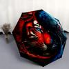 1pc Yin Yang Tiger Automatic Open/CloseUmbrella,Compact Umbrella for Men & Women Day Gift.C091