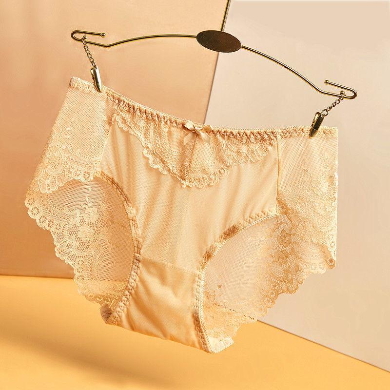 Кружевные трусики больших размеров с высокой талией, женские трусы, сексуальное полое нижнее белье, женские сетчатые дышащие трусы