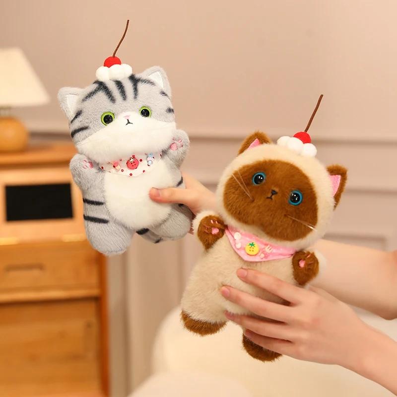 Очаровательные японские плюшевые игрушки-кошки Bring, мягкие игрушки «Британская короткошерстная», серые, белые, рыжие, куклы-котята-рэгдоллы, игрушки для сопровождения за столом