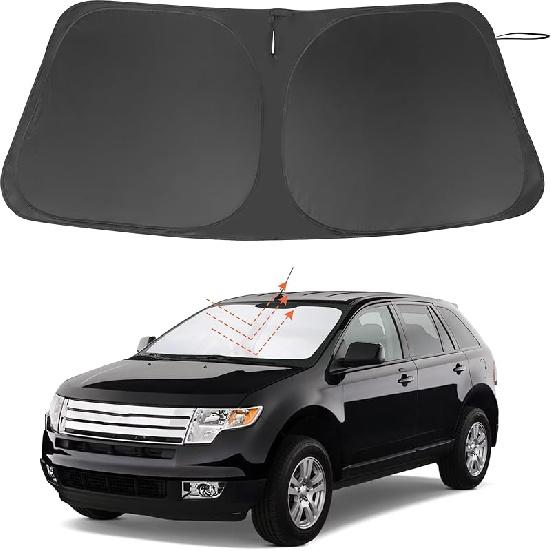 TINGLU Солнцезащитный козырек для Tesla Model X Tesla X 2016-2024 2025 Аксессуары Солнцезащитный козырек на лобовое стекло Защита от УФ-лучей Накидка на солнцезащитный козырек С