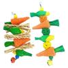 Carrot Shape Rattan Parrot Toy Handwoven Rabbit Teething Toys New Birds Chew Toy  Pet Accessories