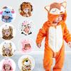Children's Animal One-piece Romper Baby Plus Size Warm Romper Baby Flannel Romper Jumpsuit