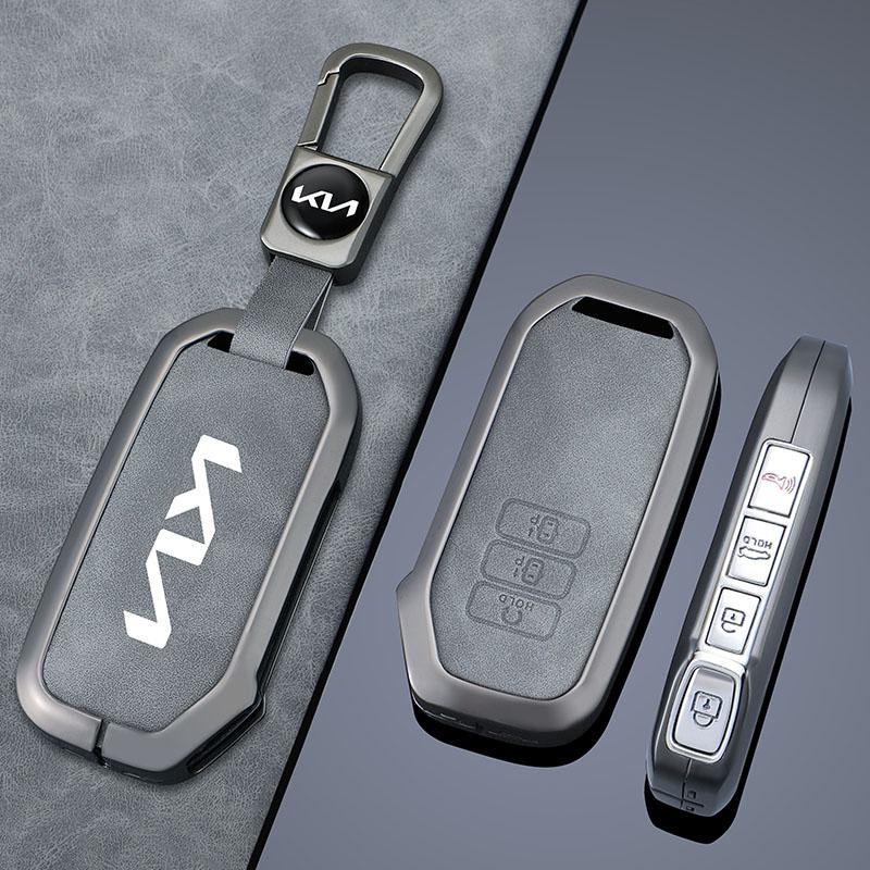 AANO1 Leather Car Case Cover Remote Protection Cover Shell for Kia 2022 Sportage 2023 Niro Hybrid 2021 Sorento MQ4 2022 EV6GT-LineK8V6