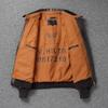 Chinese Size Brown Oil Waxed First Layer Genuine Cowhide A2 Flight Jackets Men Leather Jacket Autumn