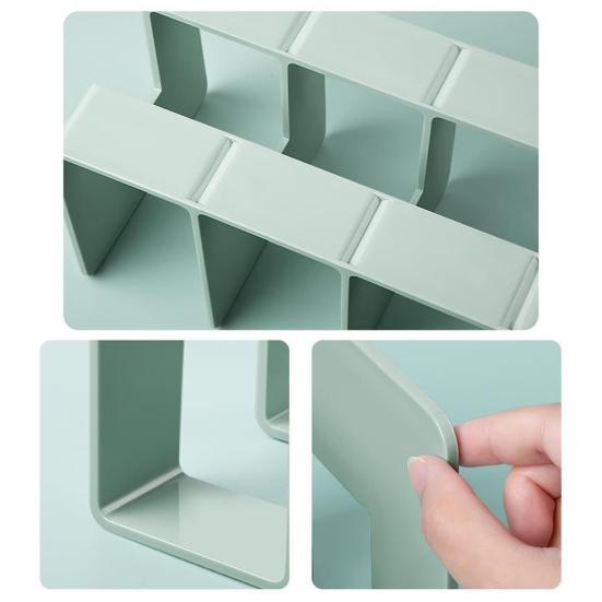 File Organizer for Desk 4 Compartments Large Magazine Manager Document Holder Thickened Bookshelf for Office Home