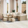 VidaXL 12-piece Garden Sofa Set Beige Polyrattan, Garden and Terrace, Modern Furniture, Ergonomic Seating, 3362306