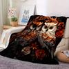 Декоративный плед с мотивом «Сова и цветочный узор» для дивана, кровати, гостиной, домашнего декора и интерьера