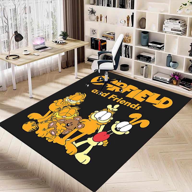 1pc Garfield Odies Playtime Carpet for Playroom Bedroom Living Room Sofa Home Decor,kids Game Area Rug Non-slip Floor Mat Y72329