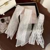 130cm Long Women Lace Floral Scarf Y2k Lace Ribbon Neck Scarves Embroidered Ladies Neck Headbands Sweet Skinny Neckerchief