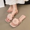 Fashion Elegant French Style Women's Sandals Fashionable Outerwear New Summer 2025 Collection Chinese Flower Design Ladies Slippers