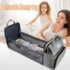 Folding Mommy Bag Multipurpose Portable Folding Crib Bed Large-capacity Baby Backpack Female Mommy Outting Bag Diaper Bags