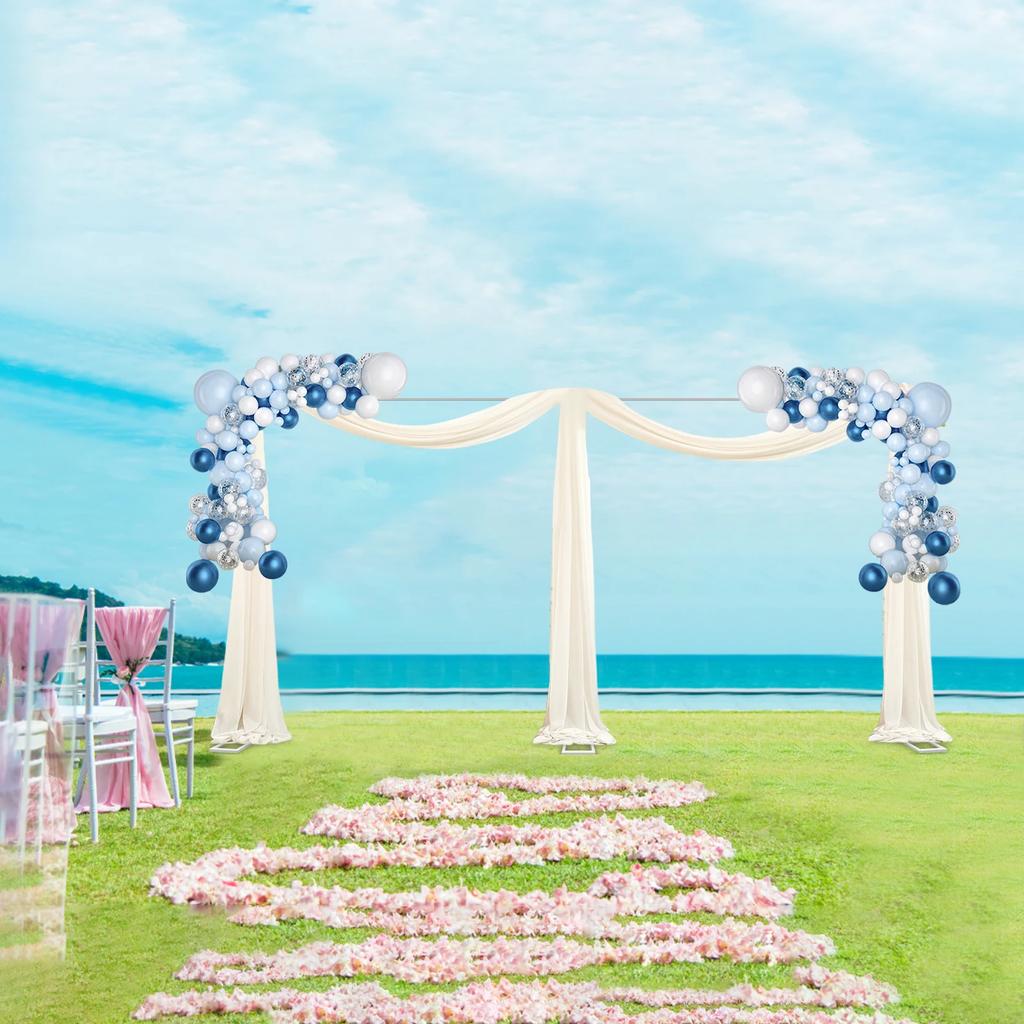 Серебряный профессиональный комплект труб для фона, 10x20 футов Сверхпрочная система поддержки фона, Стойка для фона «Сделай сам», Рама для фона